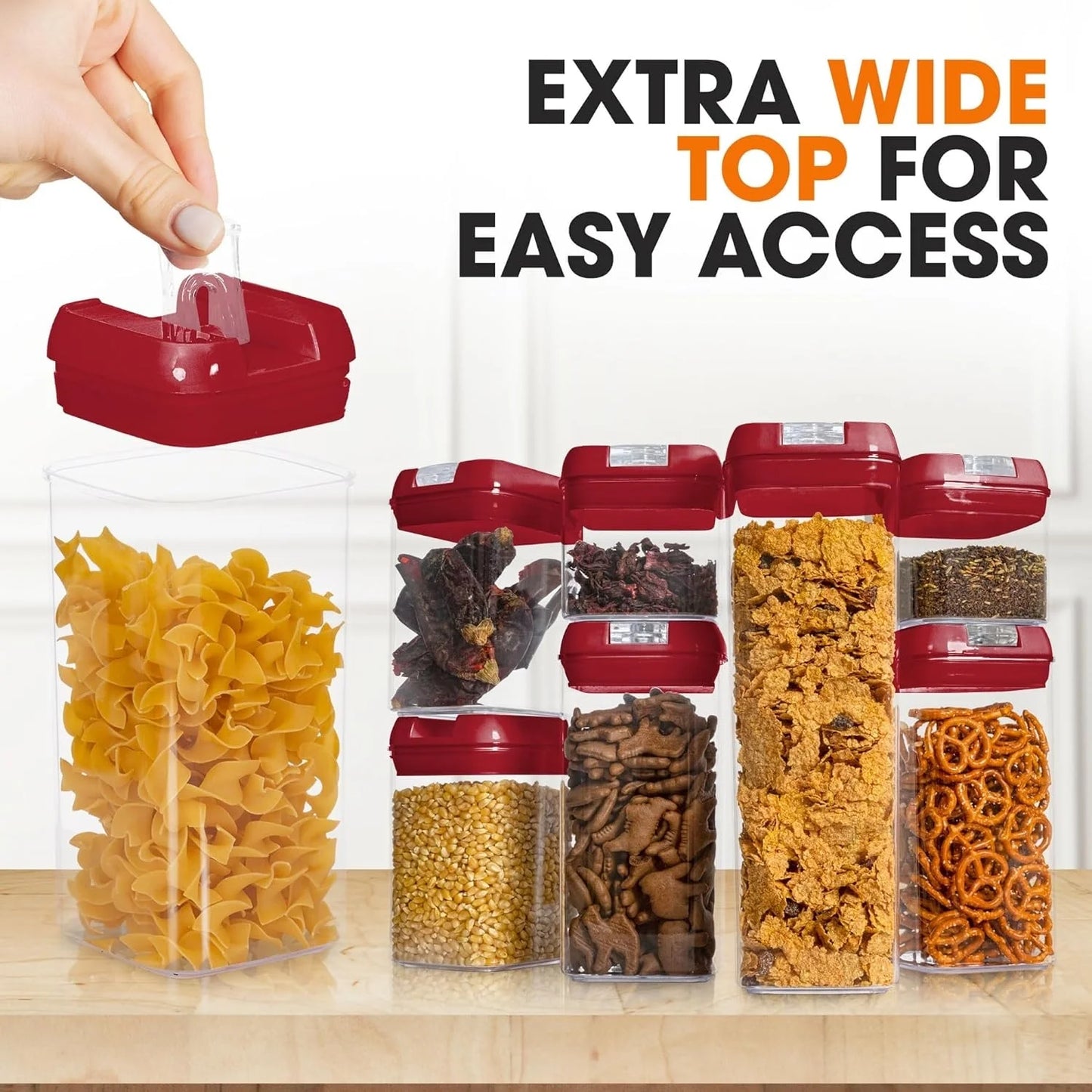 7-Piece Stackable Airtight Food Storage Container Set