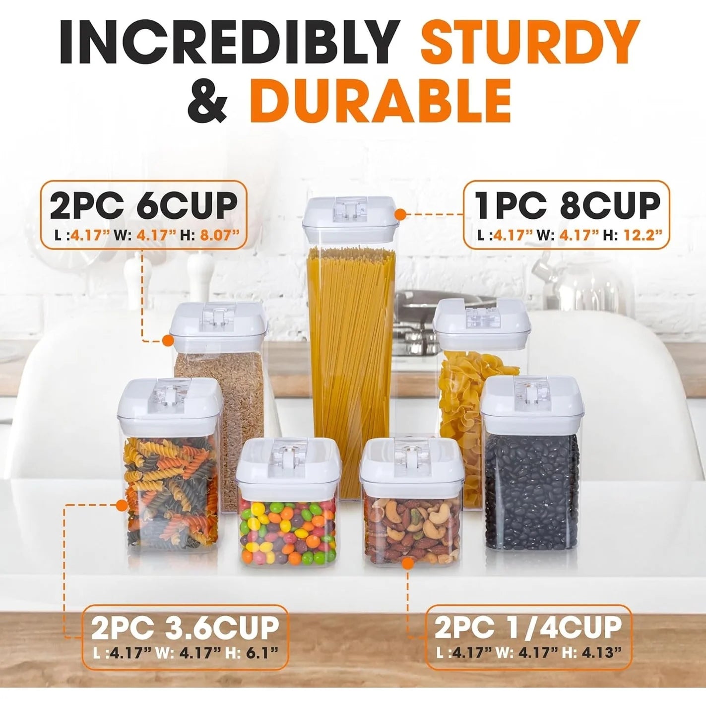 7-Piece Stackable Airtight Food Storage Container Set