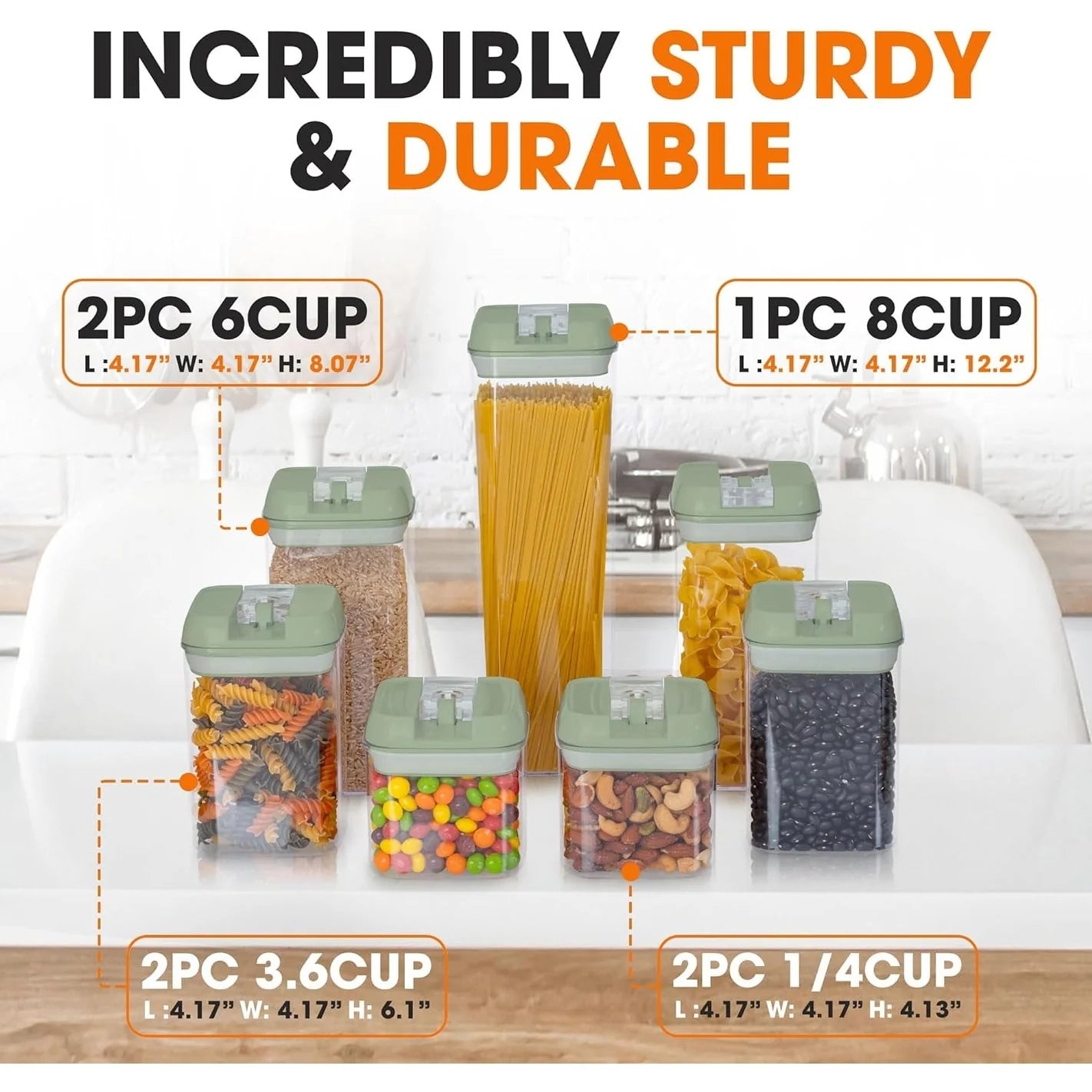 7-Piece Stackable Airtight Food Storage Container Set