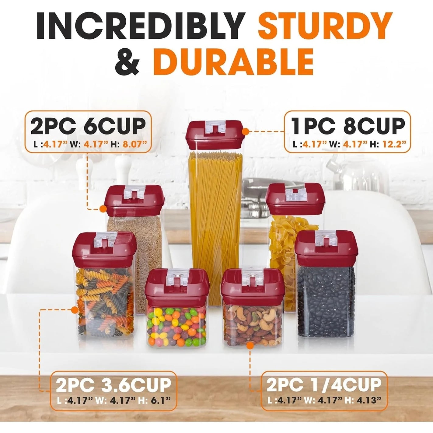 7-Piece Stackable Airtight Food Storage Container Set