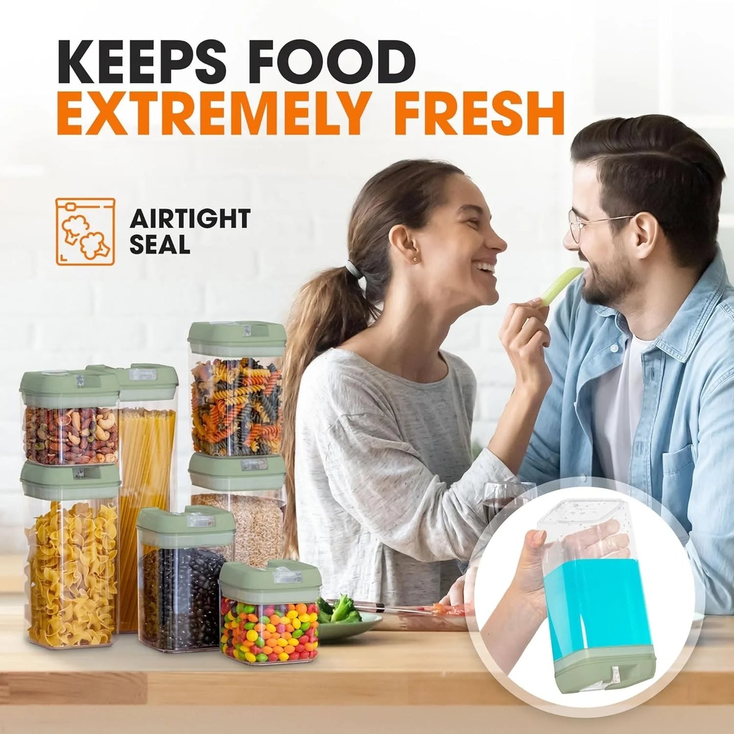 7-Piece Stackable Airtight Food Storage Container Set