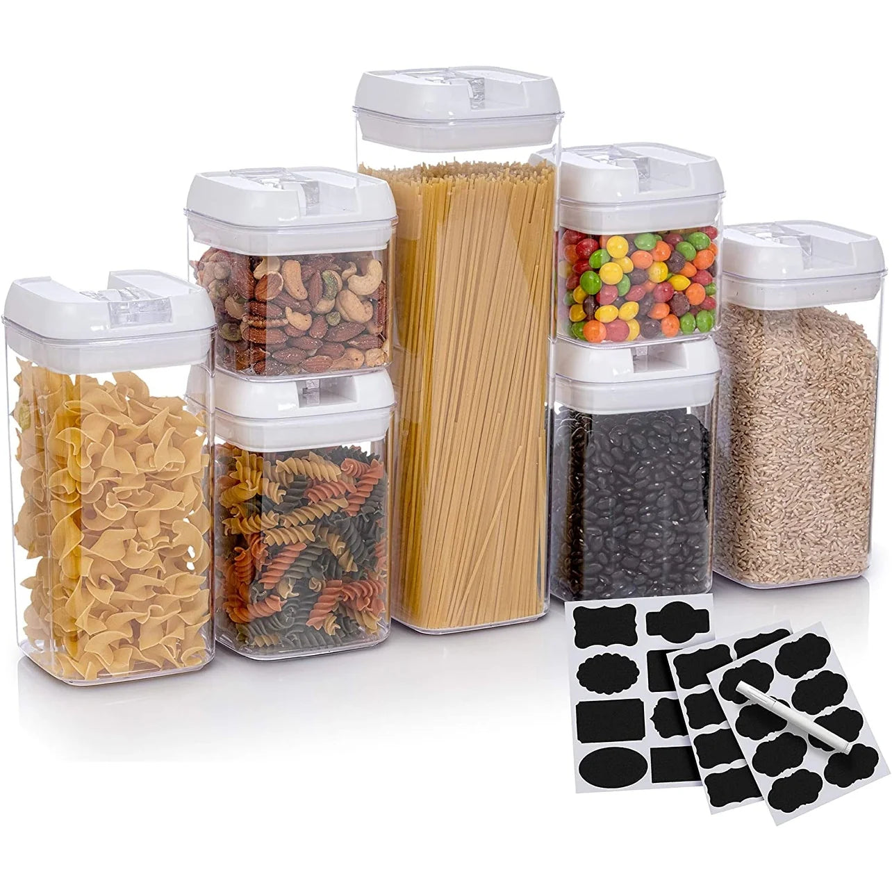 7-Piece Stackable Airtight Food Storage Container Set