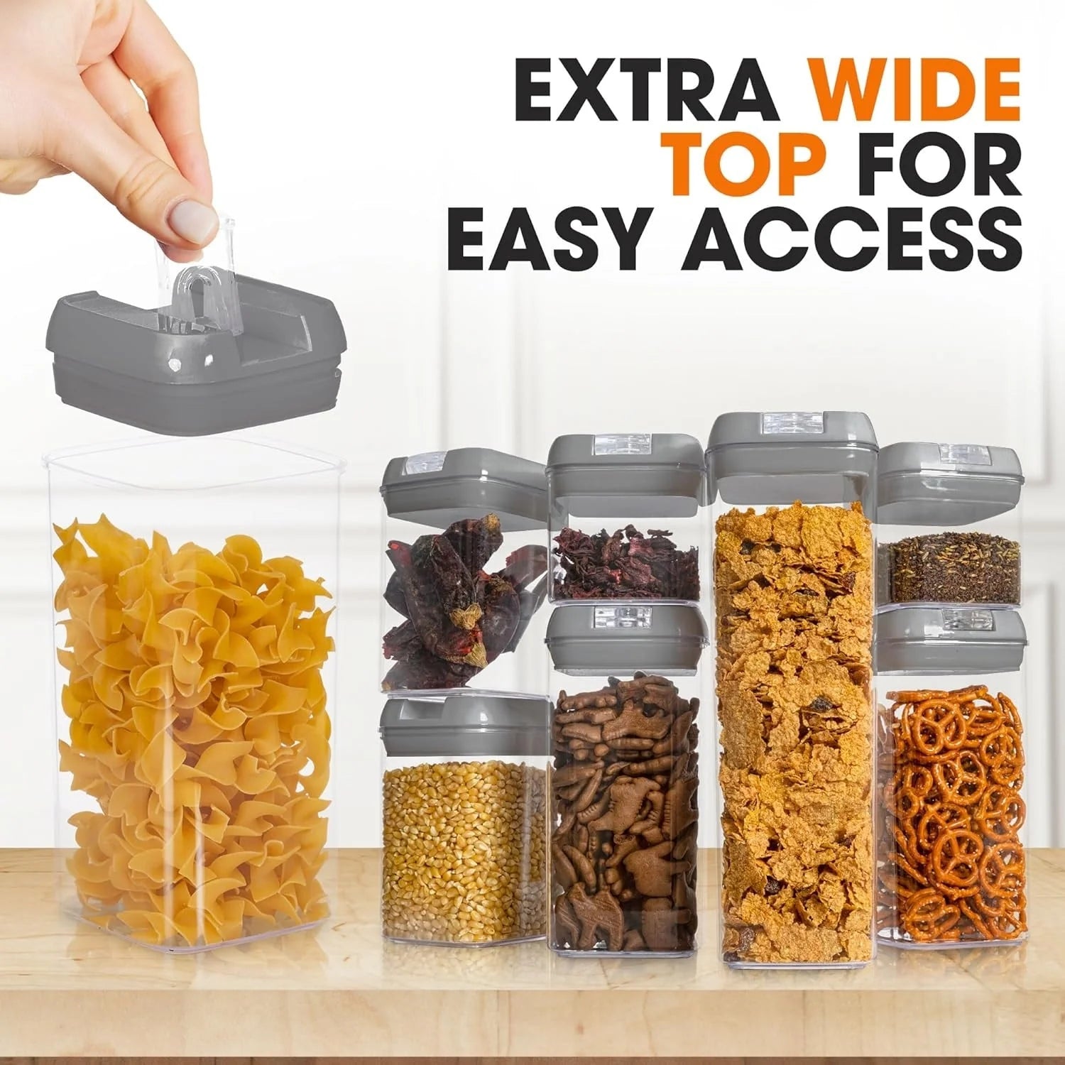 7-Piece Stackable Airtight Food Storage Container Set