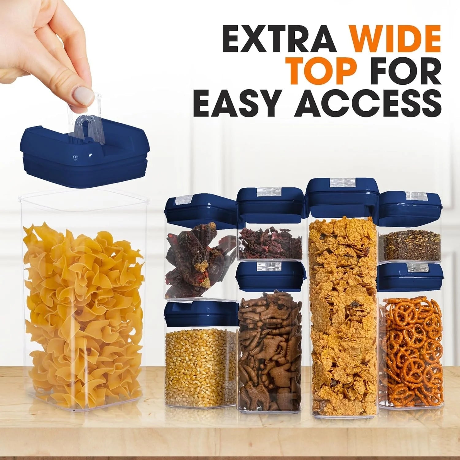 7-Piece Stackable Airtight Food Storage Container Set