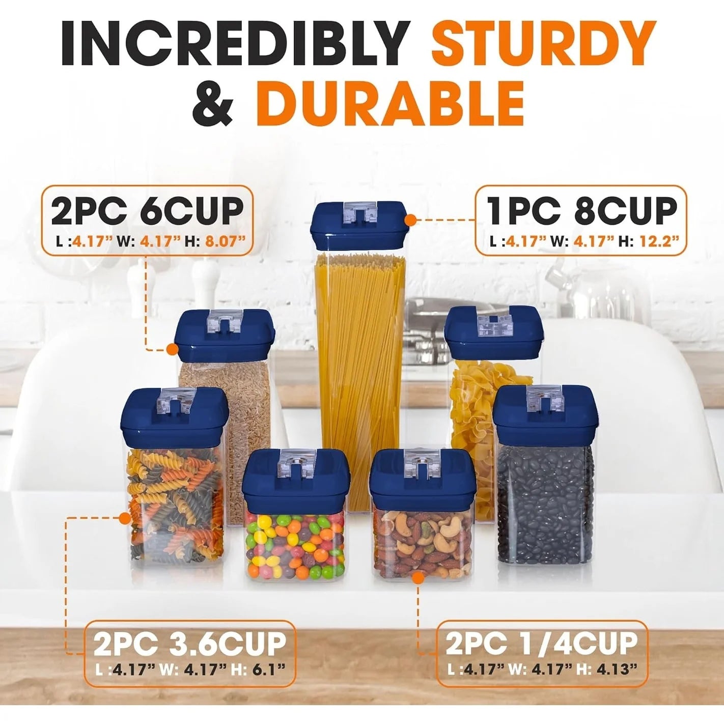 7-Piece Stackable Airtight Food Storage Container Set
