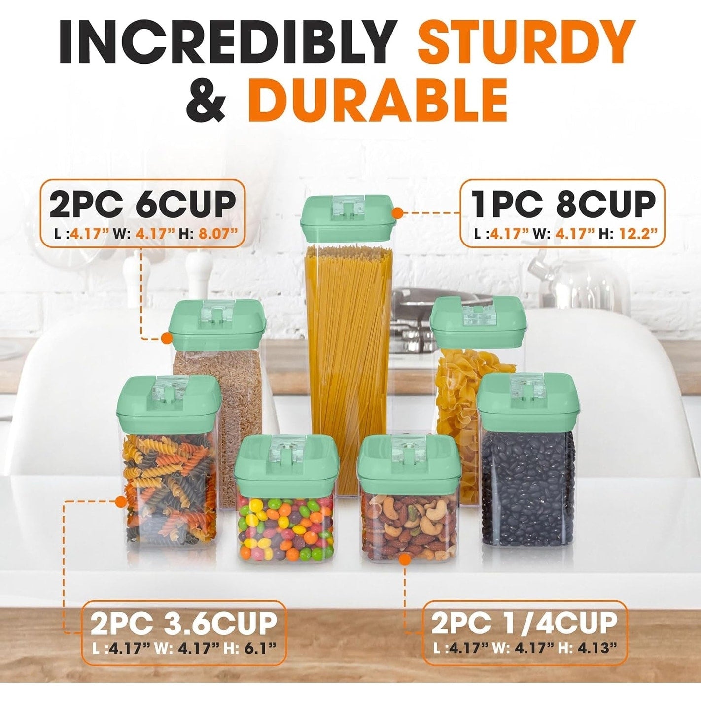 7-Piece Stackable Airtight Food Storage Container Set