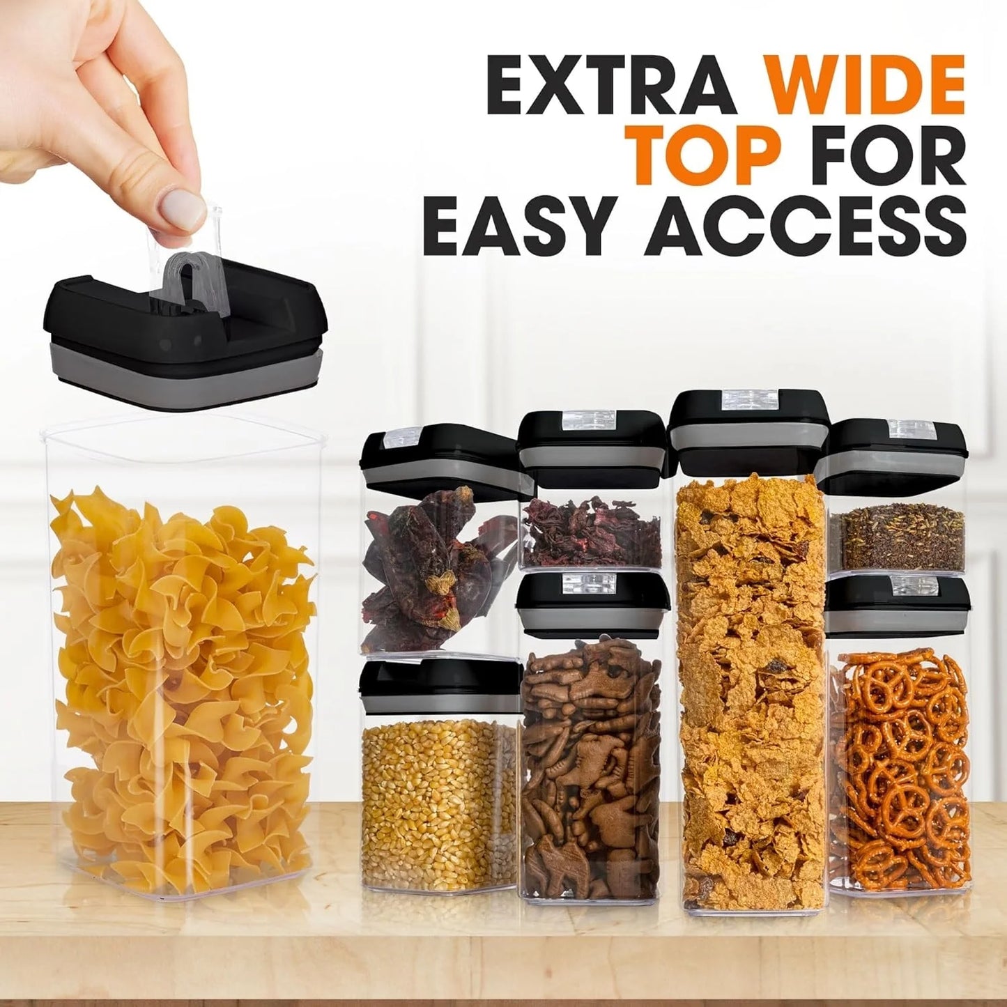 7-Piece Stackable Airtight Food Storage Container Set