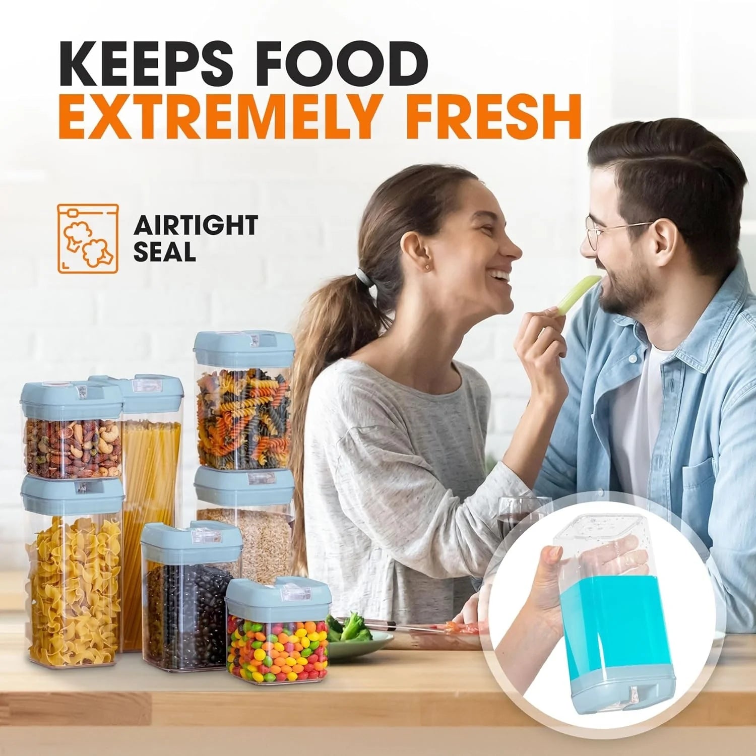 7-Piece Stackable Airtight Food Storage Container Set