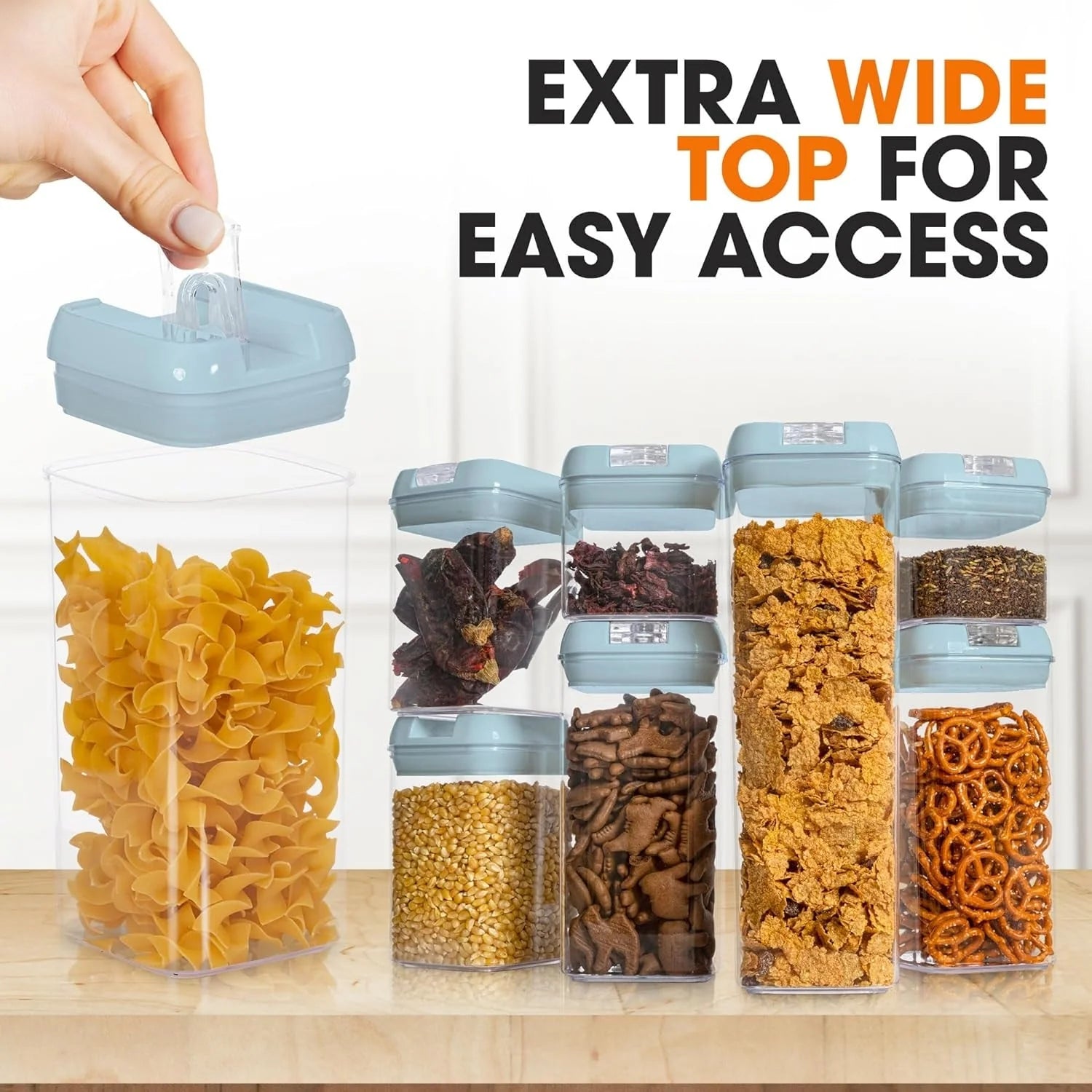 7-Piece Stackable Airtight Food Storage Container Set