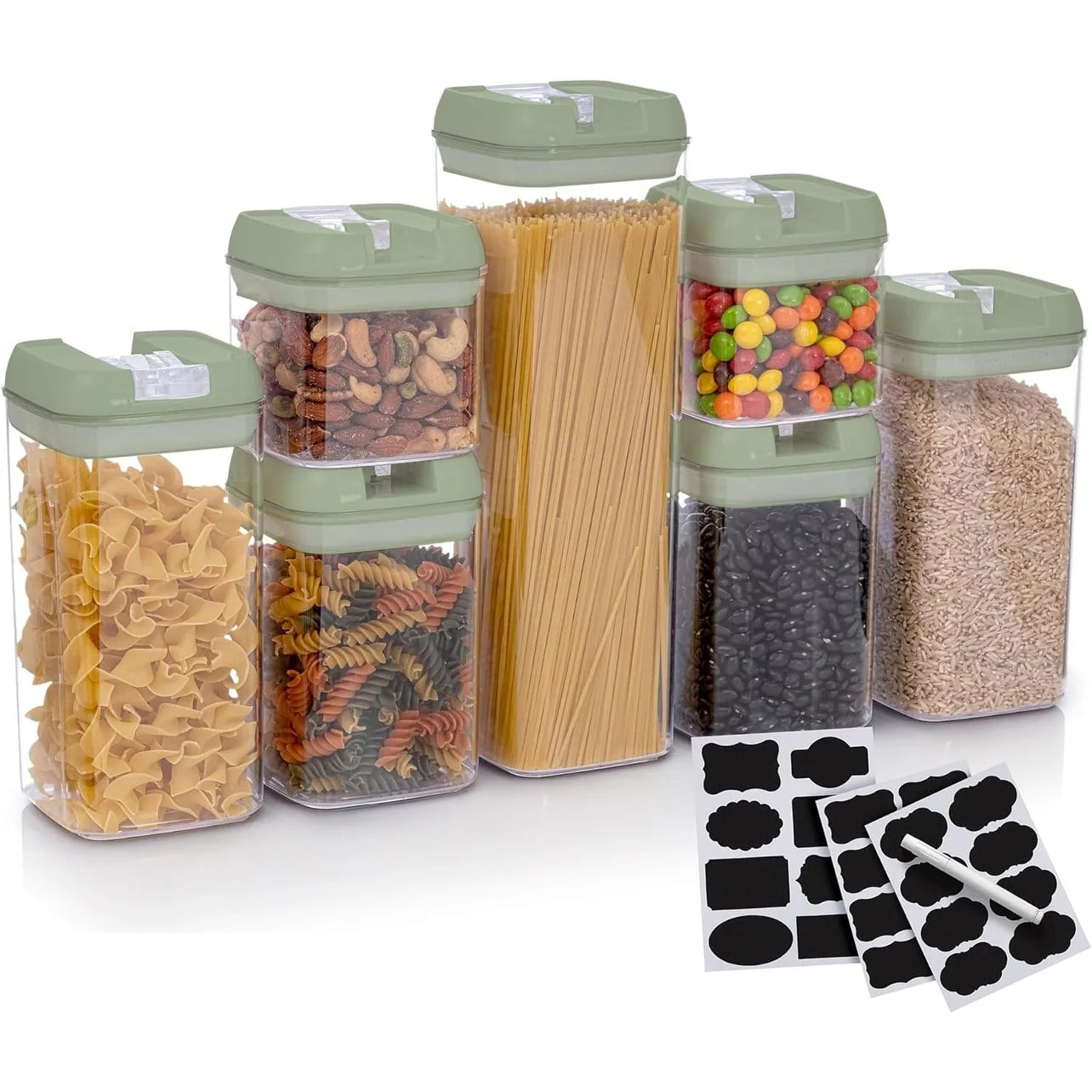7-Piece Stackable Airtight Food Storage Container Set