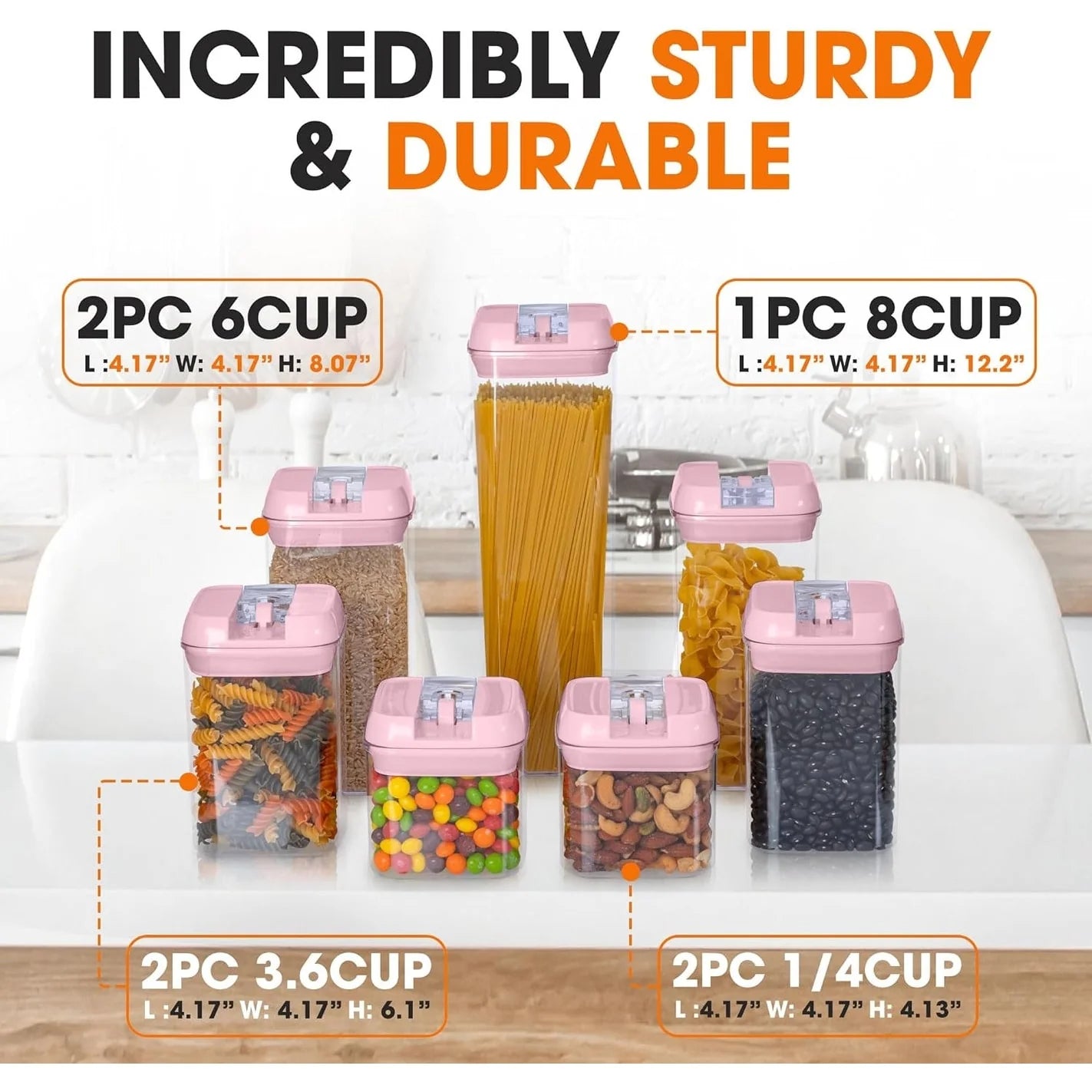 7-Piece Stackable Airtight Food Storage Container Set