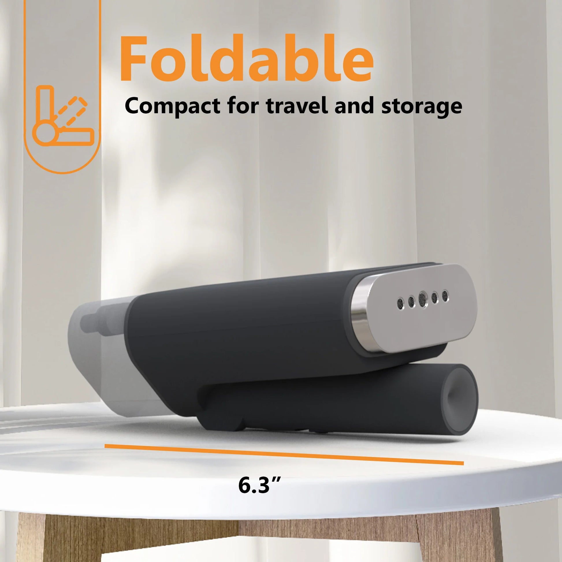 Handheld Garment Steamer - Foldable Handheld Steamer Clothes, 2-In-1 Horizontal & Vertical Fabric Steamer, Portable Hand Held Steamers for Clothes, 1000W Steam Press for Home & Travel - Black