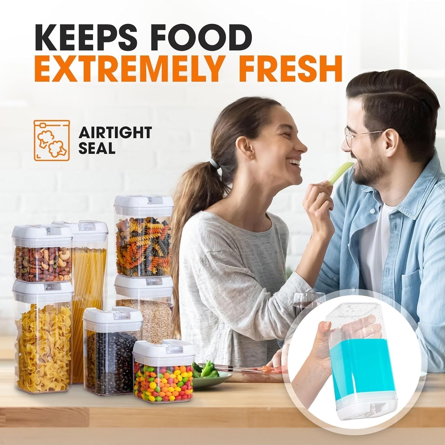 7-Piece Stackable Airtight Food Storage Container Set