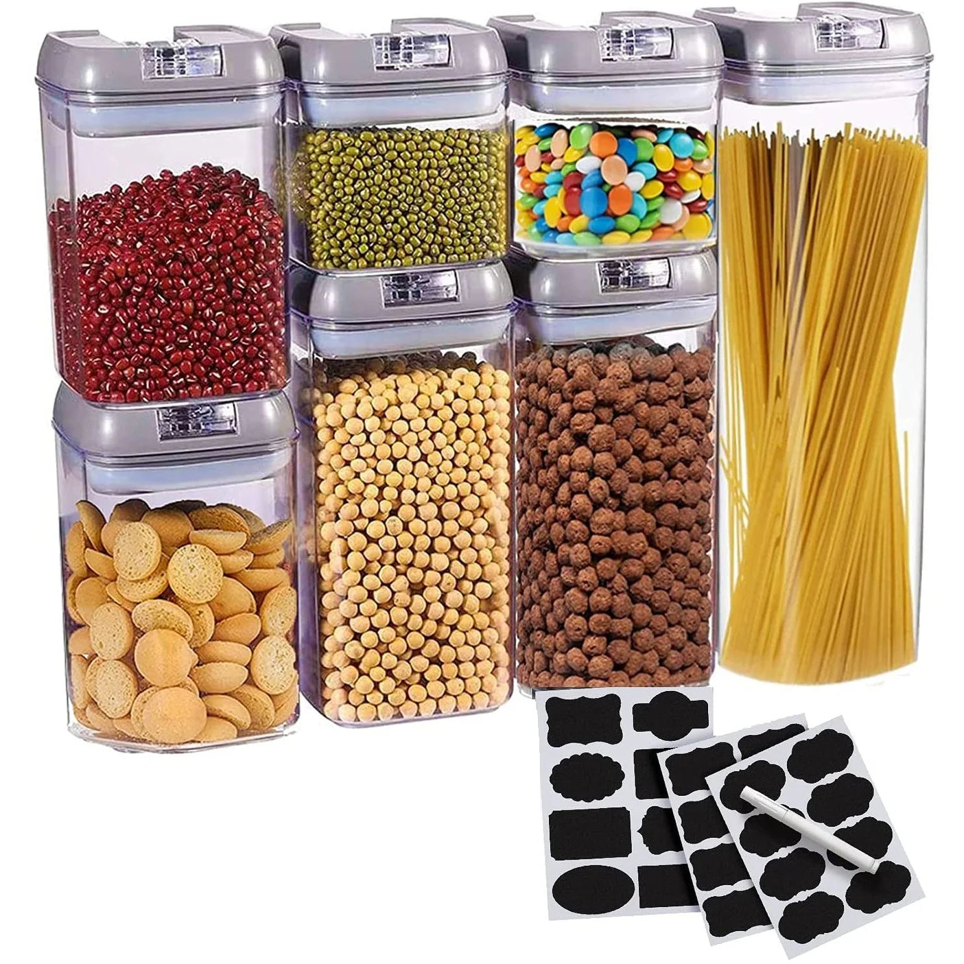 7-Piece Stackable Airtight Food Storage Container Set