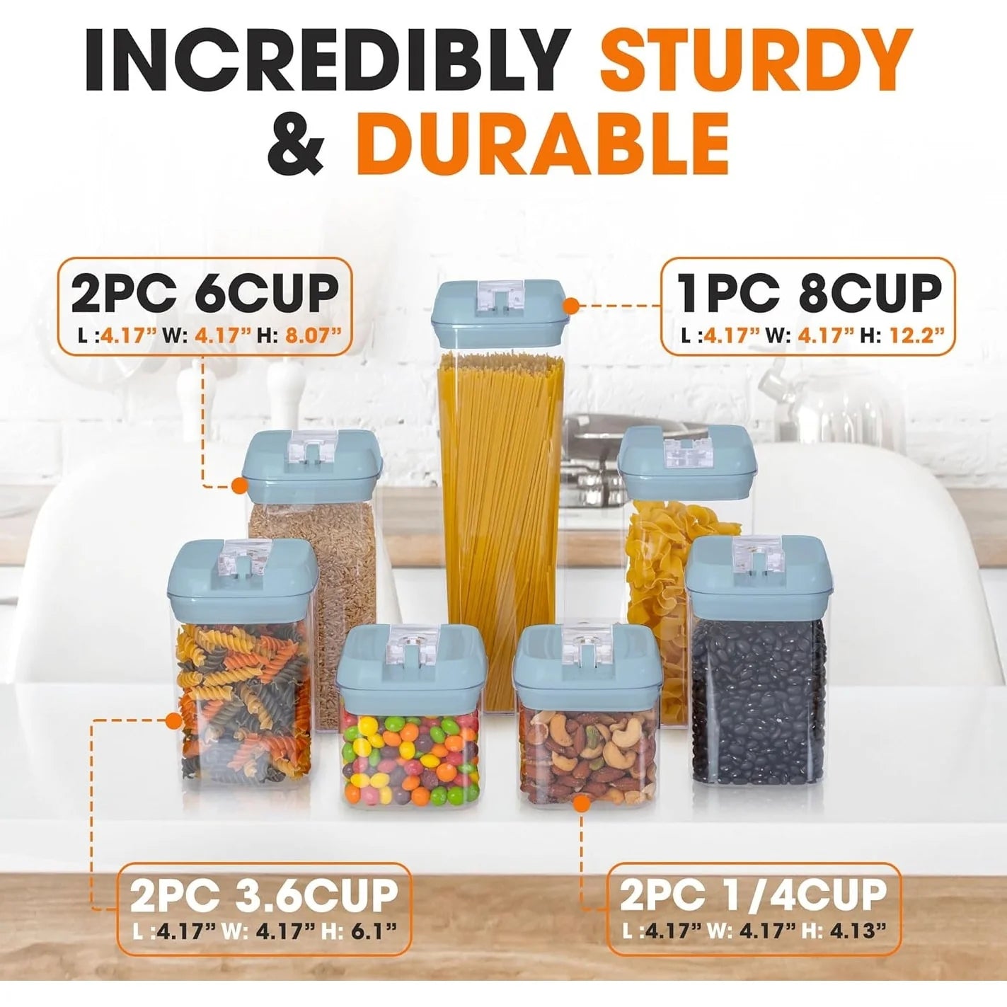7-Piece Stackable Airtight Food Storage Container Set