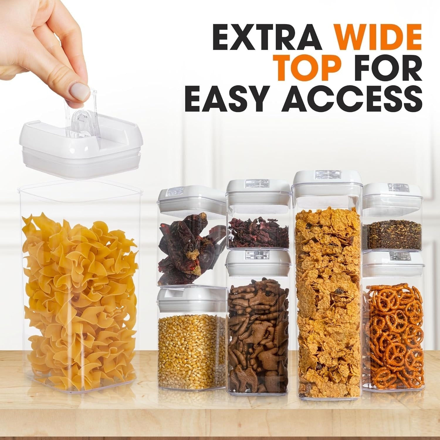 7-Piece Stackable Airtight Food Storage Container Set