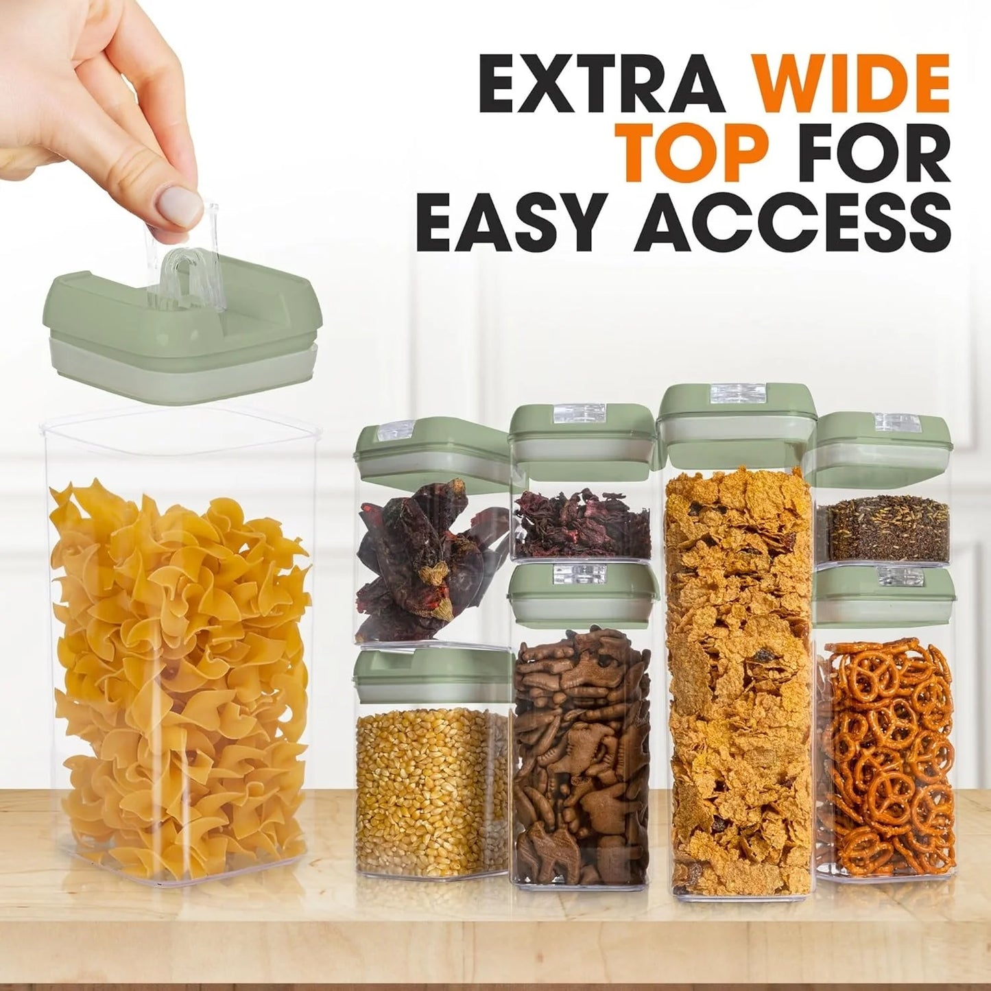 7-Piece Stackable Airtight Food Storage Container Set