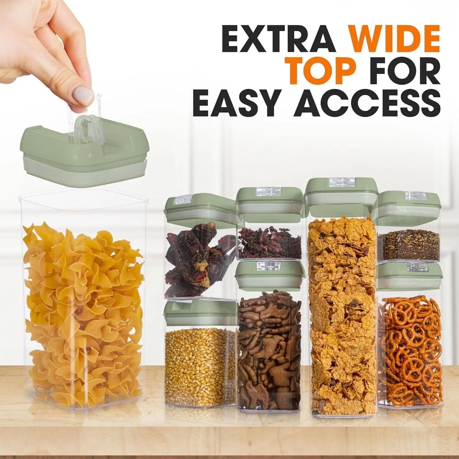 7-Piece Stackable Airtight Food Storage Container Set