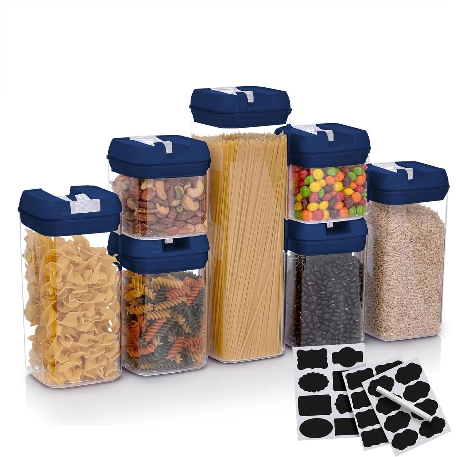 7-Piece Stackable Airtight Food Storage Container Set