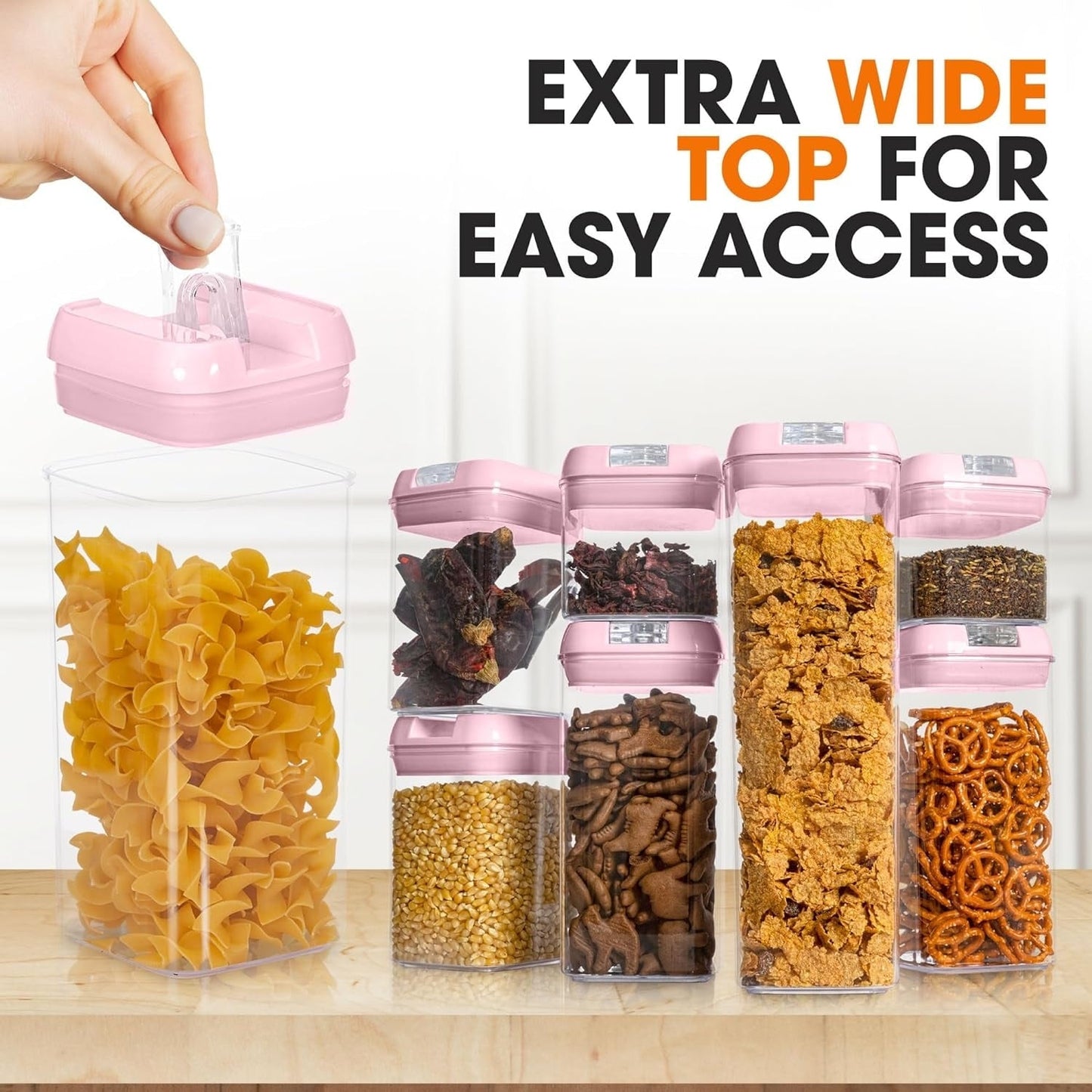 7-Piece Stackable Airtight Food Storage Container Set