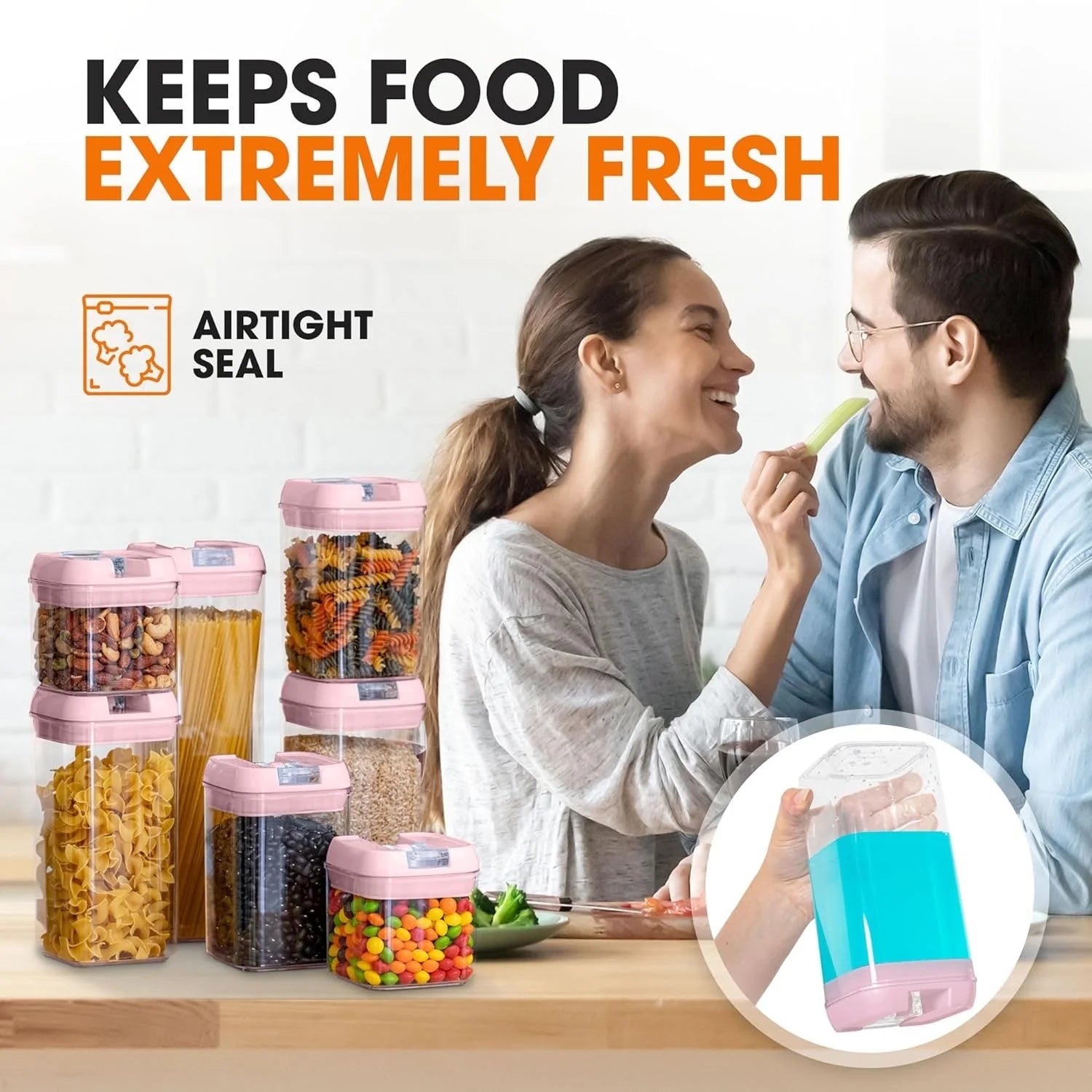 7-Piece Stackable Airtight Food Storage Container Set