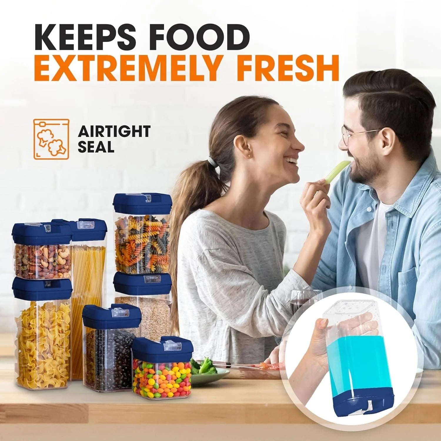 7-Piece Stackable Airtight Food Storage Container Set