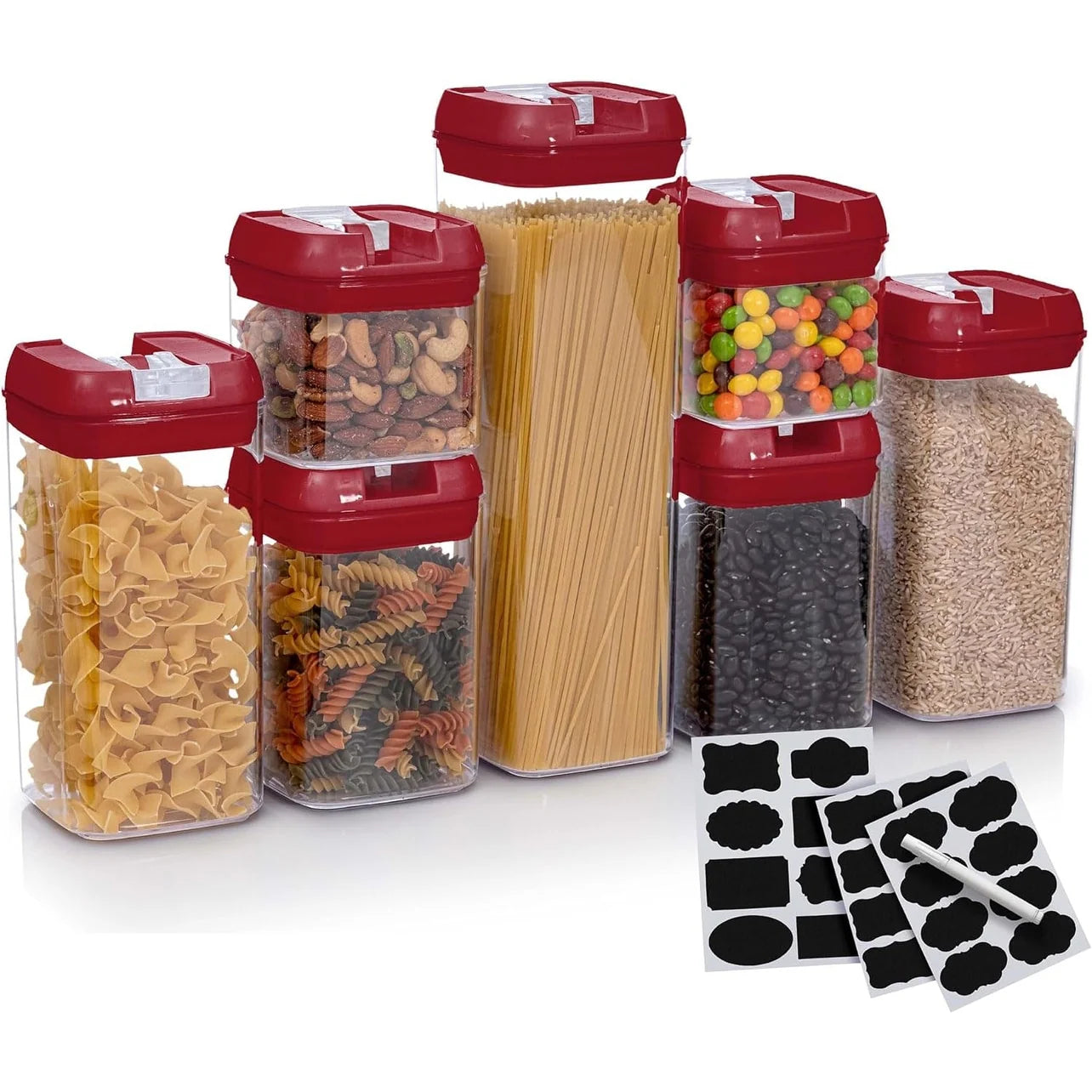 7-Piece Stackable Airtight Food Storage Container Set