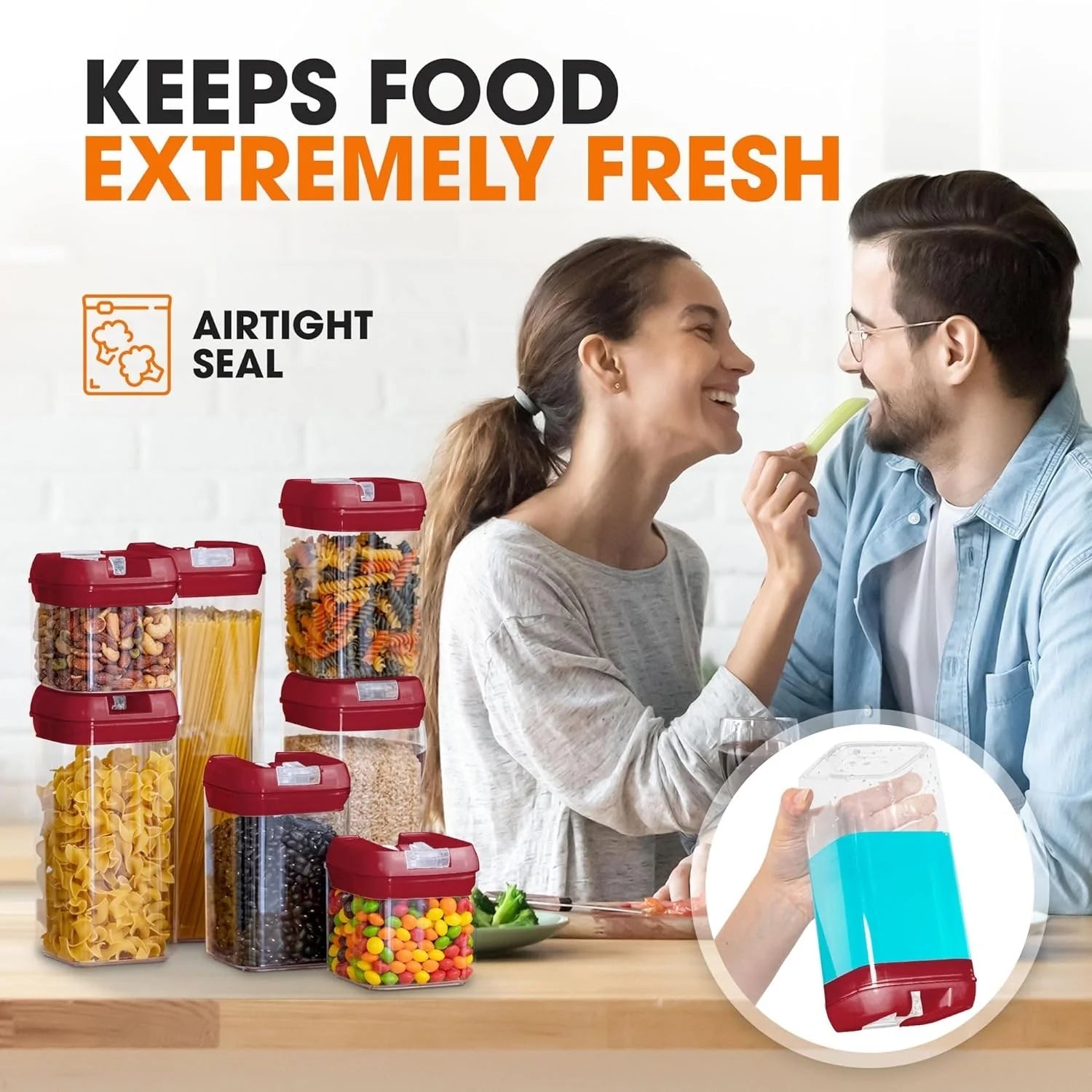 7-Piece Stackable Airtight Food Storage Container Set