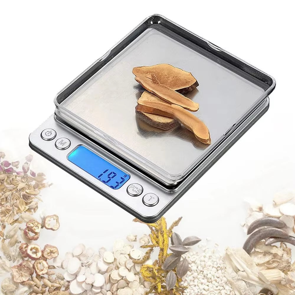 3000G X 0.1G Digital Gram Scale Pocket Electronic Jewelry Weight Scale 500G X 0.01G Scale / NO Retail Packaging